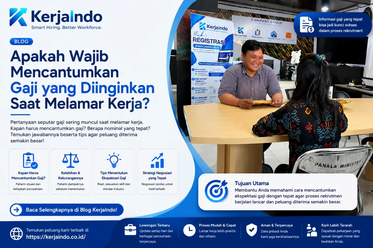 Ilustrasi kandidat membahas ekspektasi gaji saat wawancara