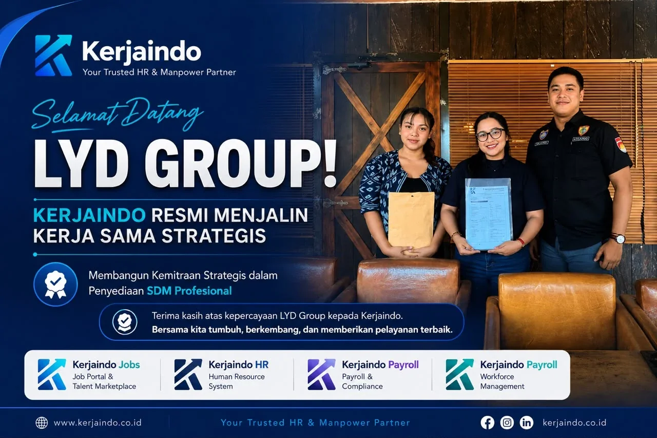 Pengumuman kerja sama Kerjaindo dengan LYD Group
