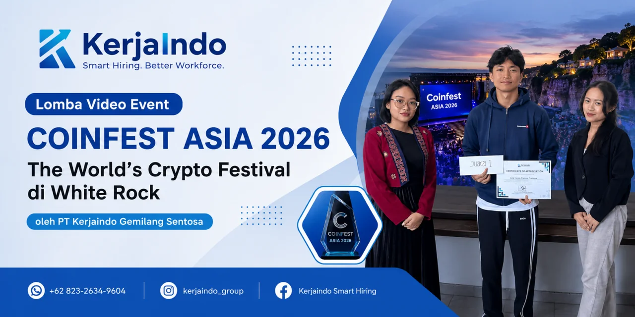 Ilustrasi Lomba Video Event Coinfest Asia 2026 The World’s Crypto Festival di White Rock oleh PT KerjaIndo Gemilang Sentosa