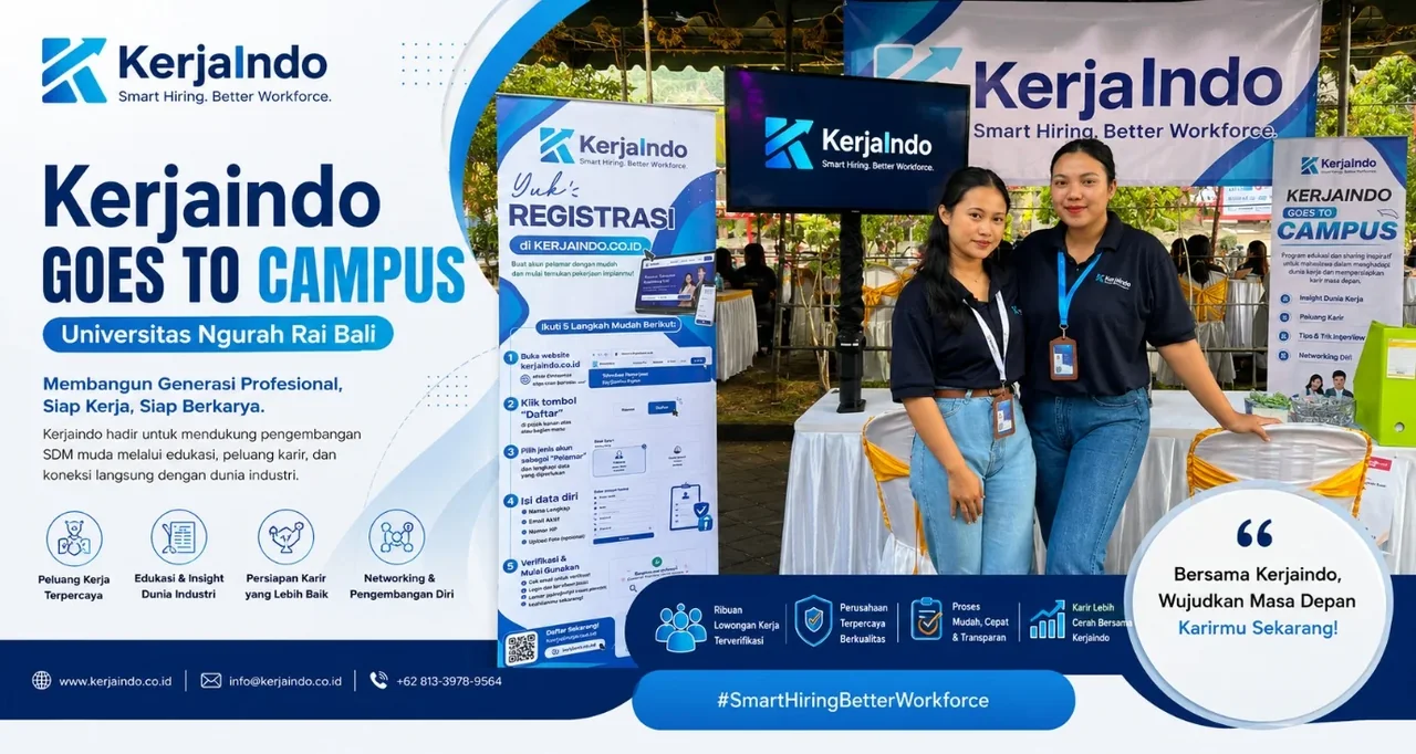 Kerjaindo Goes To Campus Universitas Ngurah Rai Bali: Mendukung Generasi SDM Profesional Masa Depan