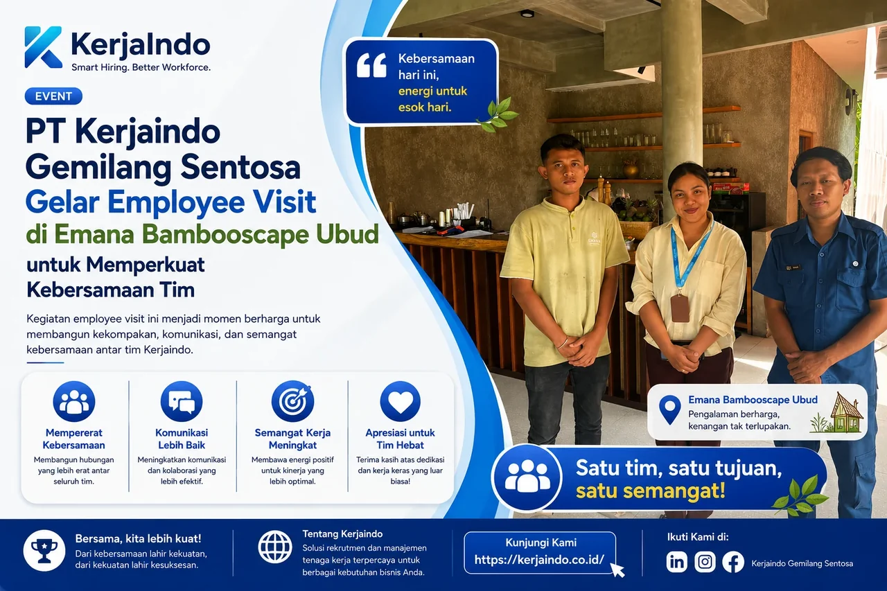 Kegiatan Employee Visit Kerjaindo di Emana Bambooscape Ubud