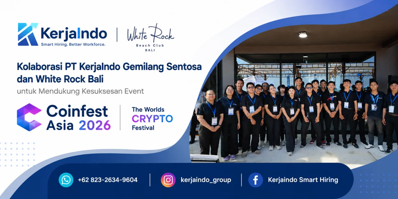 Ilustrasi Kolaborasi PT KerjaIndo Gemilang Sentosa dan White Rock Bali untuk Mendukung Kesuksesan Event Coinfest Asia 2026 The World’s Crypto Festival