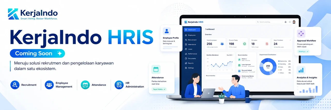KerjaIndo HRIS Coming Soon: Menuju Solusi Rekrutmen dan Pengelolaan Karyawan dalam Satu Ekosistem